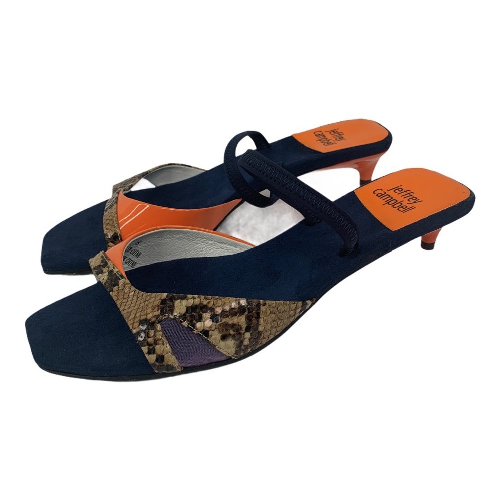 Jeffrey Campbell Snakeskin Kitten Heels Size 8